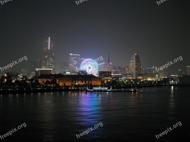 Japan Tokyo Port Panorama Night