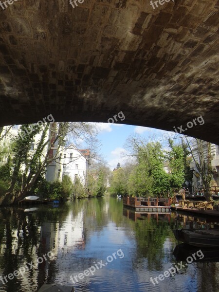 River Braunschweig Bridge Oker Nature