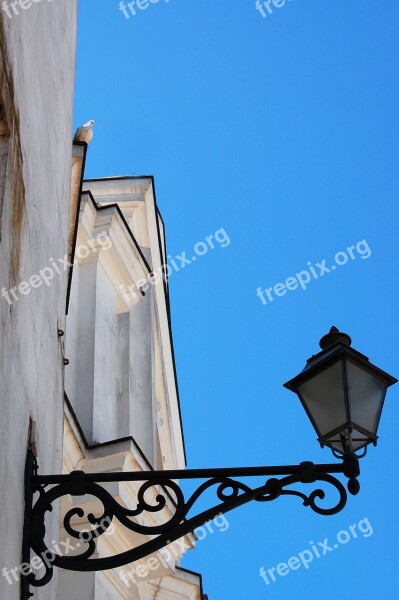 Church Sky Dove Lamppost Cathedral