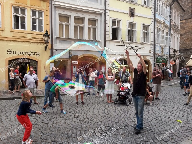 Soap Bubble Street Artists Artists Downtown Prague