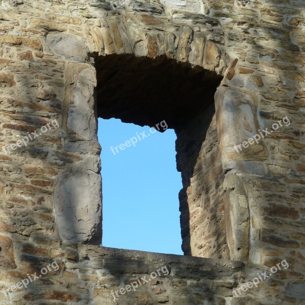 Window Sky Ruin Mood By Looking