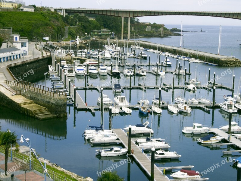 Port Boats Ribadeo Lugo Free Photos