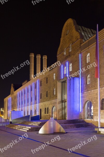 Würzburg Germany Night Photograph Port Building