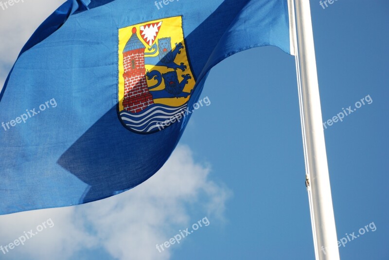 Flag Flensburg Ge Blue Cloud