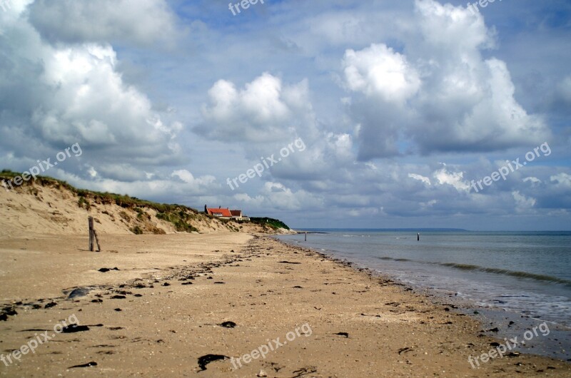 France Normandy Utah Beach Sky Clouds