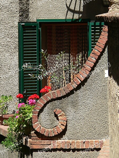 Facade Railing Tuscany House Entrance Free Photos