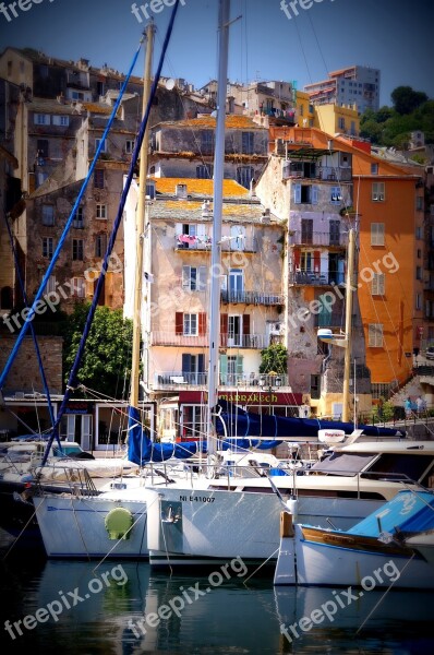 Corsica Port Boats Port City France