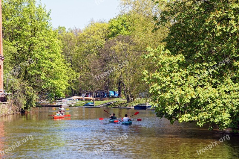 Leipzig Karl Heine Canal Water River Boats