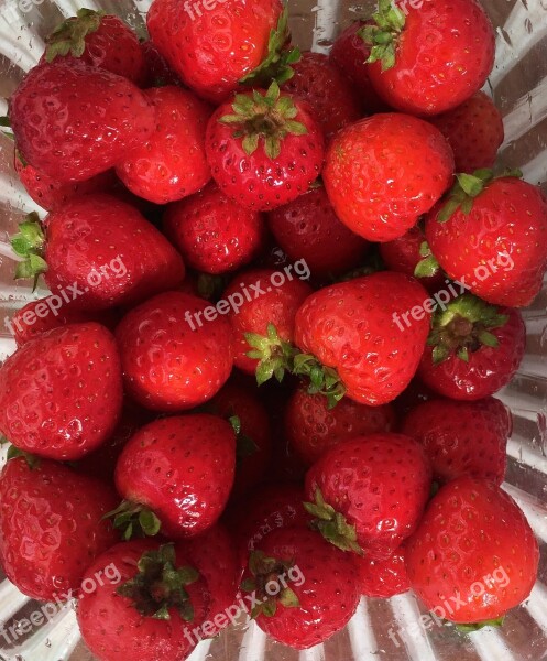 Fruits Strawberry Fresh Food Healthy