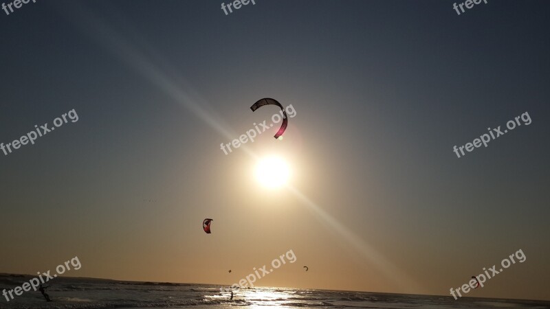 Kite Surfing Sun Summer Surfing Sport