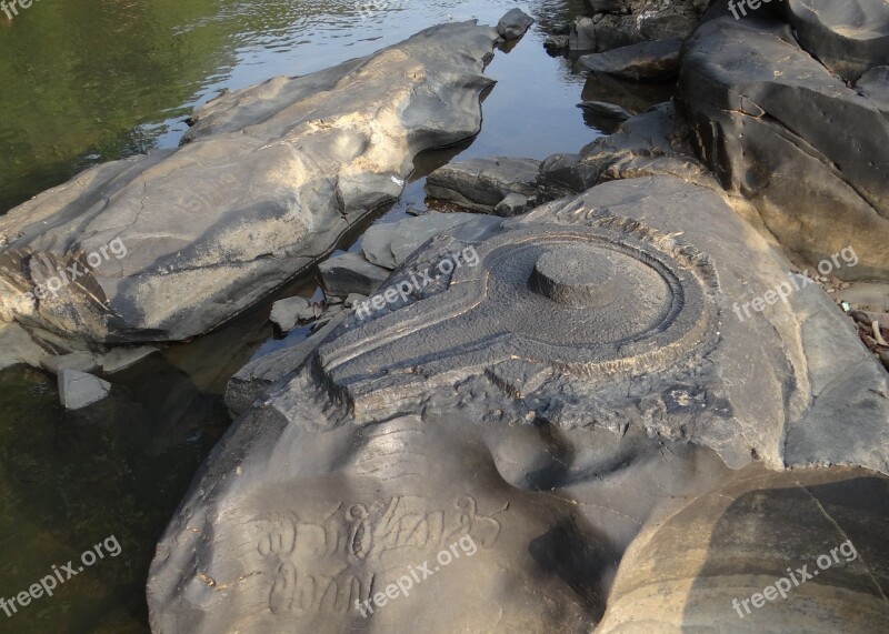 Sahasralinga Stone Sculptures River Bed Shalmala