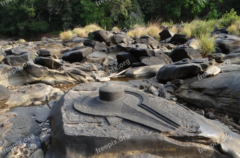 Sahasralinga Stone Sculptures River Bed Shalmala