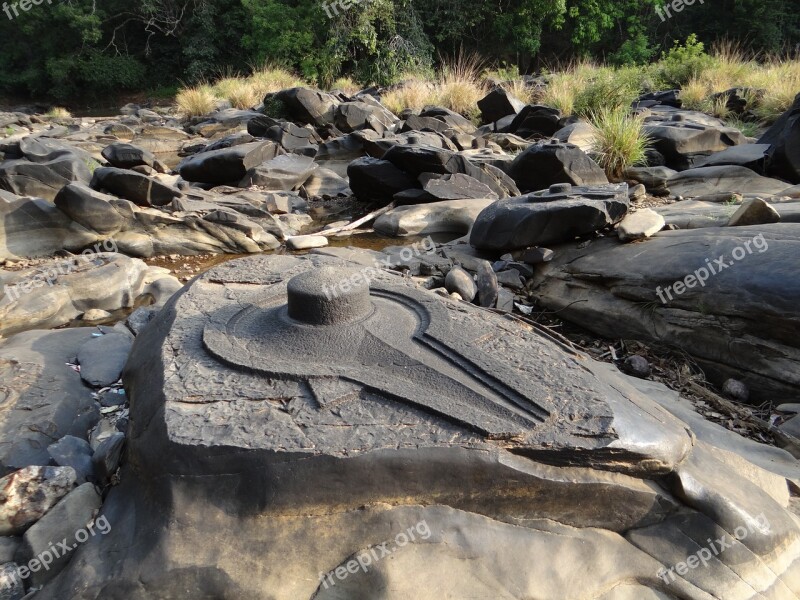 Sahasralinga Stone Sculptures River Bed Shalmala