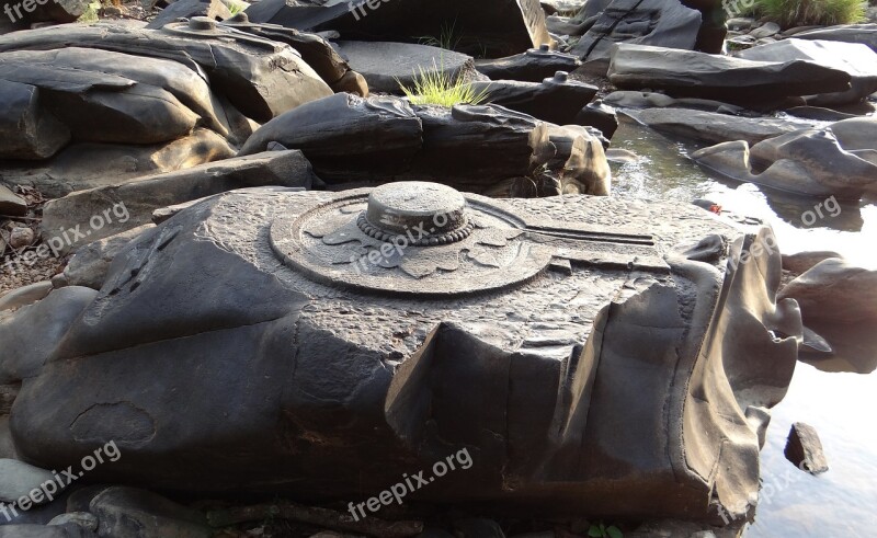 Sahasralinga Stone Sculptures River Bed Shalmala