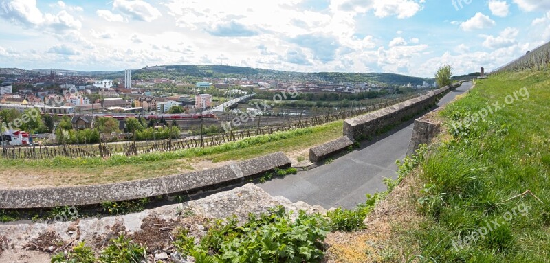 Würzburg City Perspective Vineyards View