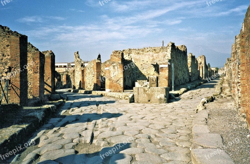 Pompei Ruins Italy Volcano Beauty