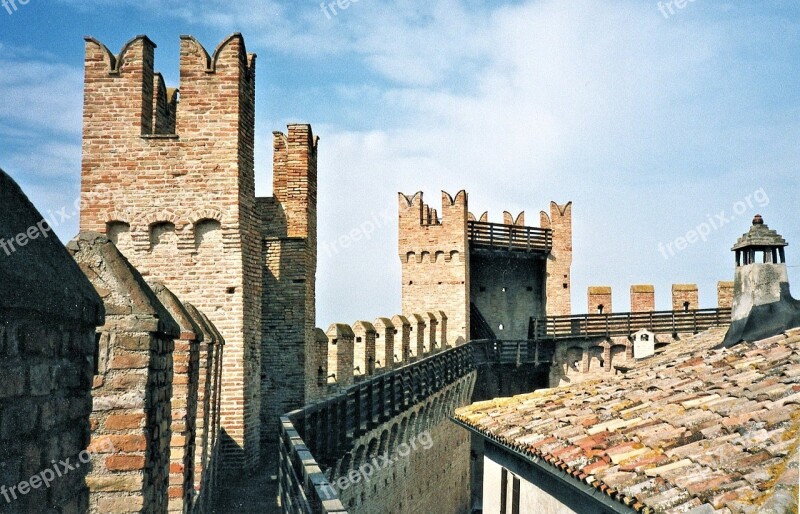 Castle Gradara Italy Architecture Marche