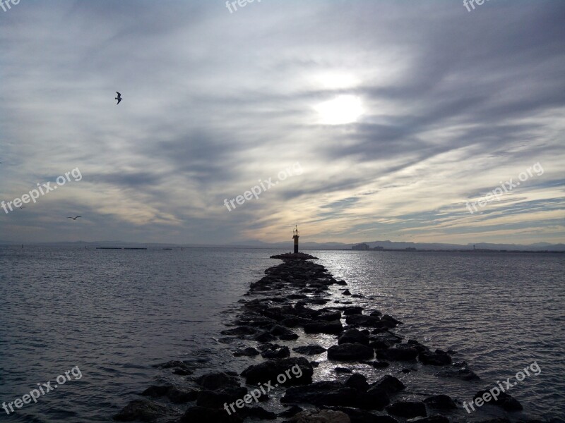 Sea Clouds Sky Port Cloudy