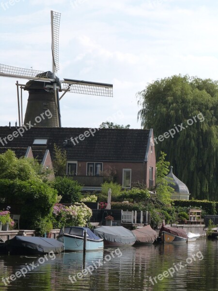 Windmill Holland Water Mill Netherlands