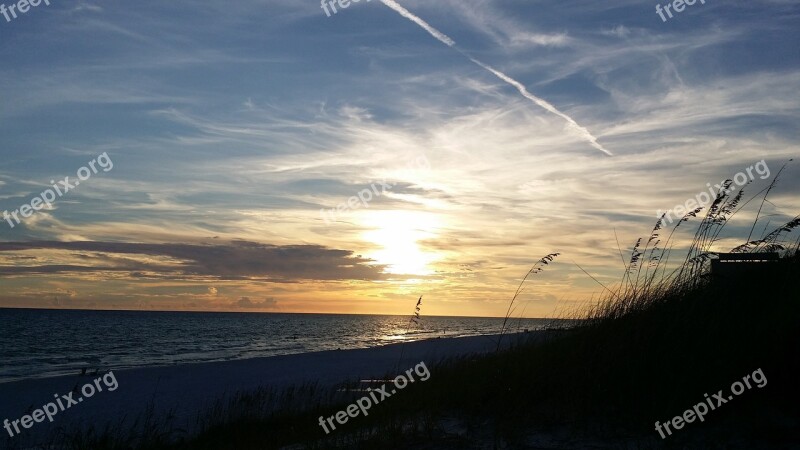 Glow Beach Sky Sunset Sea