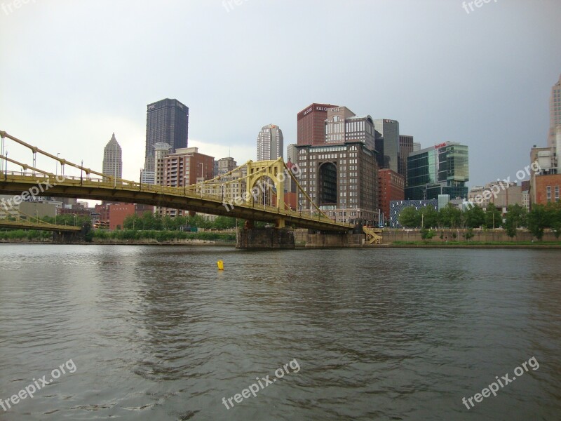 Bridge River View From The Pnc Park Pittsburgh Pensylvania