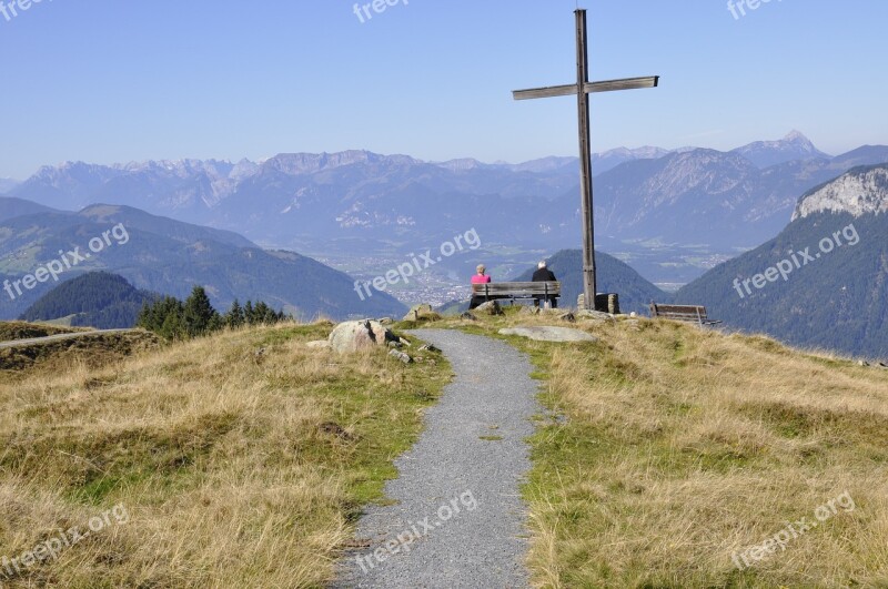 Mountains Couple Away Together Lonely