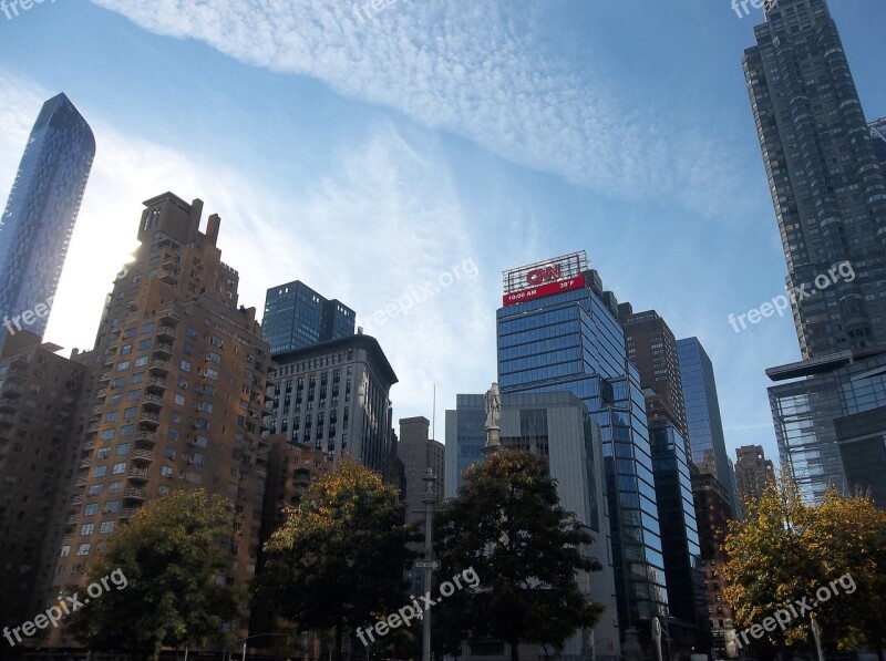 New York Sky Toilets Modern Architecture Manhattan Free Photos