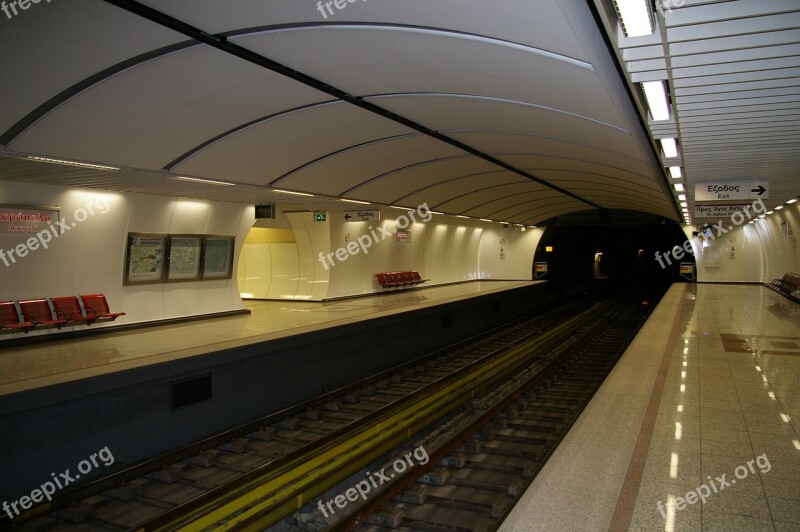 Greece Metro Transportation Station Athens