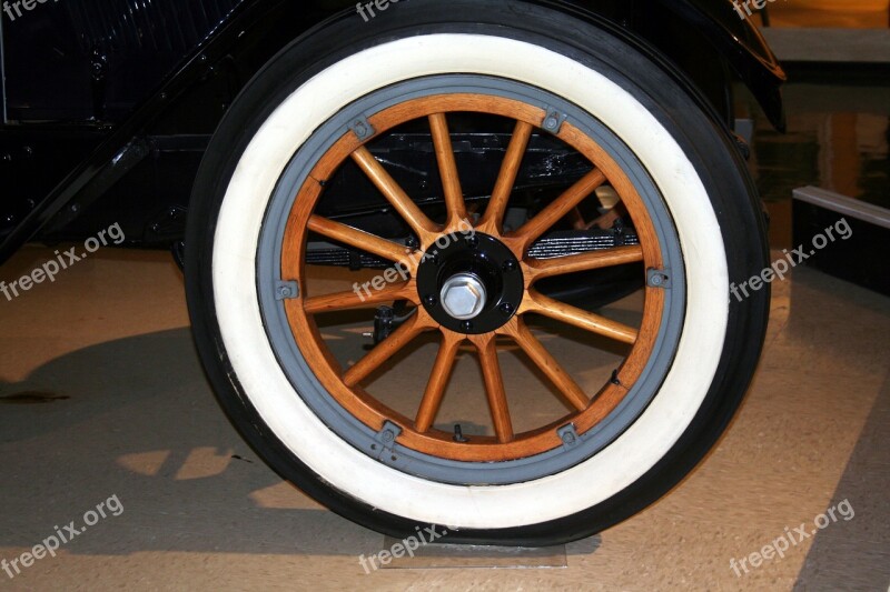 Wheel Spokes Whitewall Tire Vintage