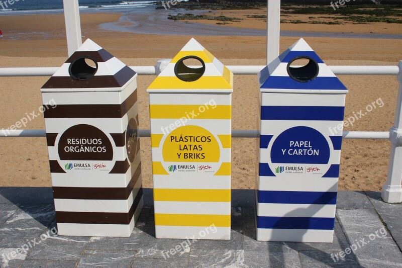 Recycling Bin Spain Recycle Environment