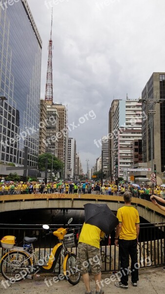 Paulista São Paulo Brazil Protests City