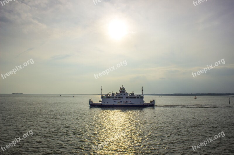 Isle Of Wight Ferry Solent English Channel Free Photos