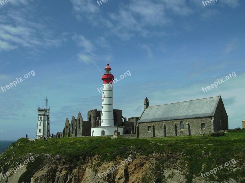 Lighthouse Monastery Brittany Free Photos