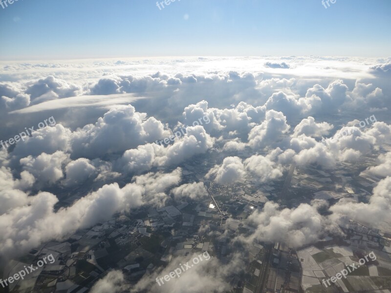 Clouds Top View Plane View Free Photos