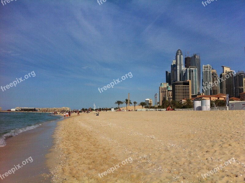 Dubai Jbr Beach Sand Sky