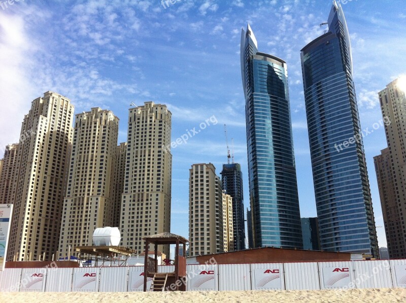 Dubai Jbr Skyscrapers Sky Site