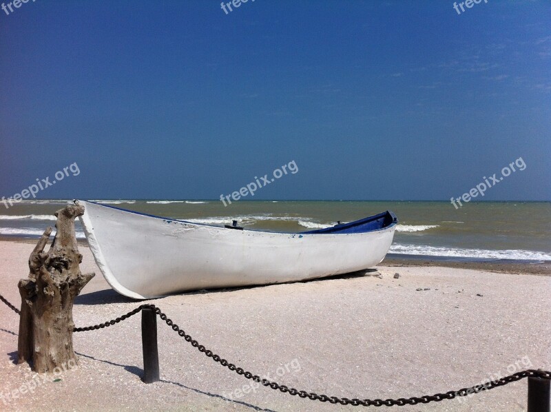 Black Sea Sky Sand Beach Boat