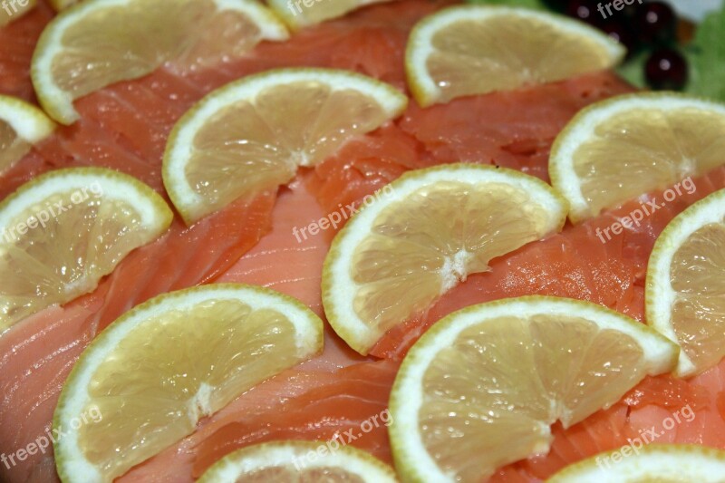 Salmon Lemon Buffet Cold Buffet Delicious