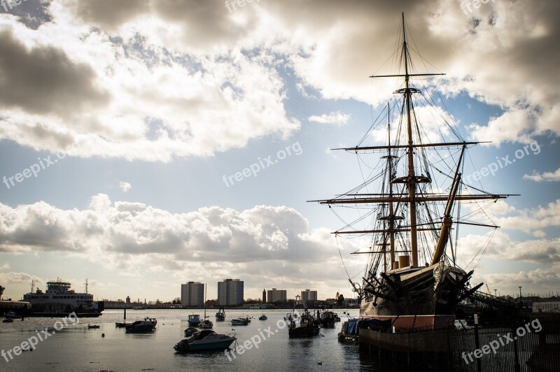 Ship Portsmouth Harbour Hampshire Hms