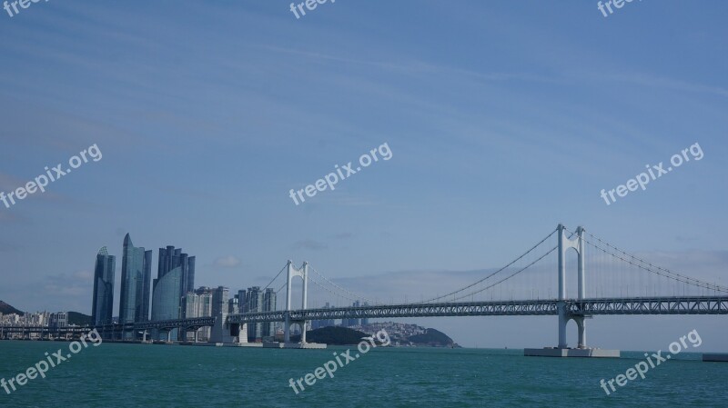 Bridge Gwangan Bridge Gwangalli Busan Sea