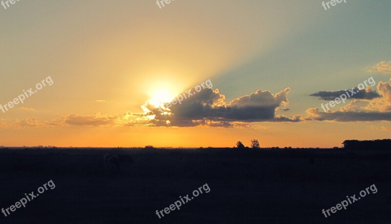 Sunset Wallpaper Blue Landscapes Sky