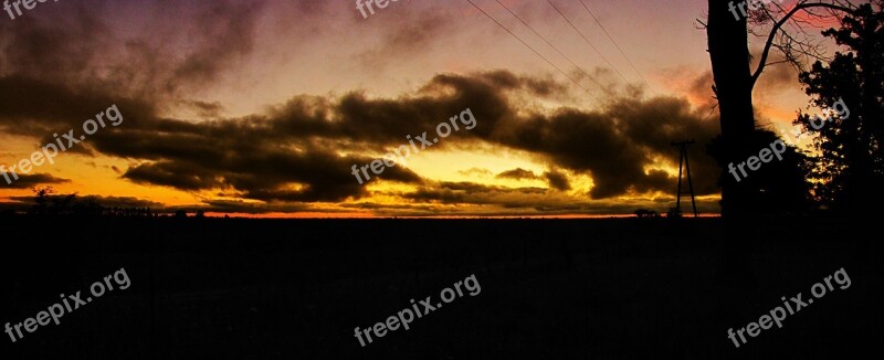 Wallpaper Sunset Landscapes Sky Light