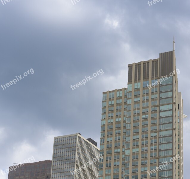 Cloudy Sky Clouds Building Skyscraper