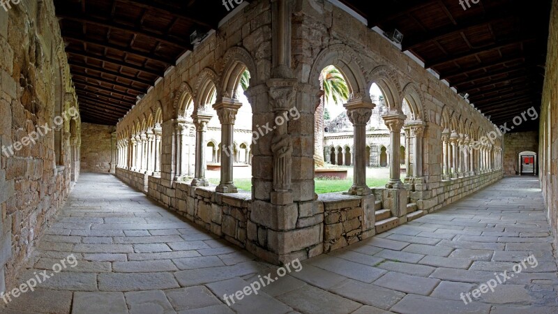 Cloister San Francisco Ourense Orense Panoramic Cloister