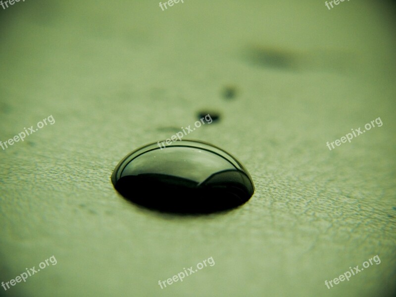 Macro Detail Black Drop Droplet