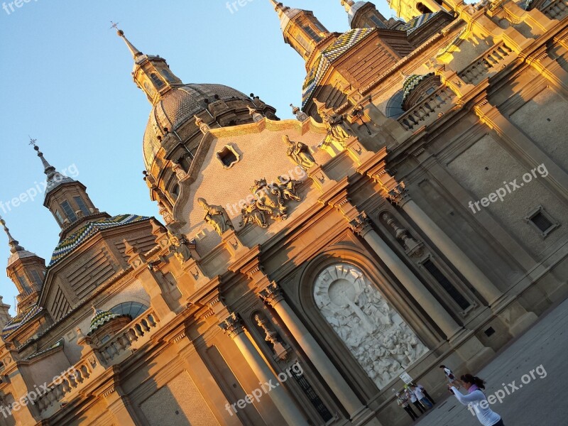 Zaragoza Spain Summer Cathedral Basilica