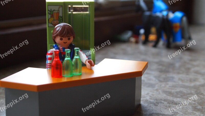 Play Stick Man Playmobil Bottles Counter