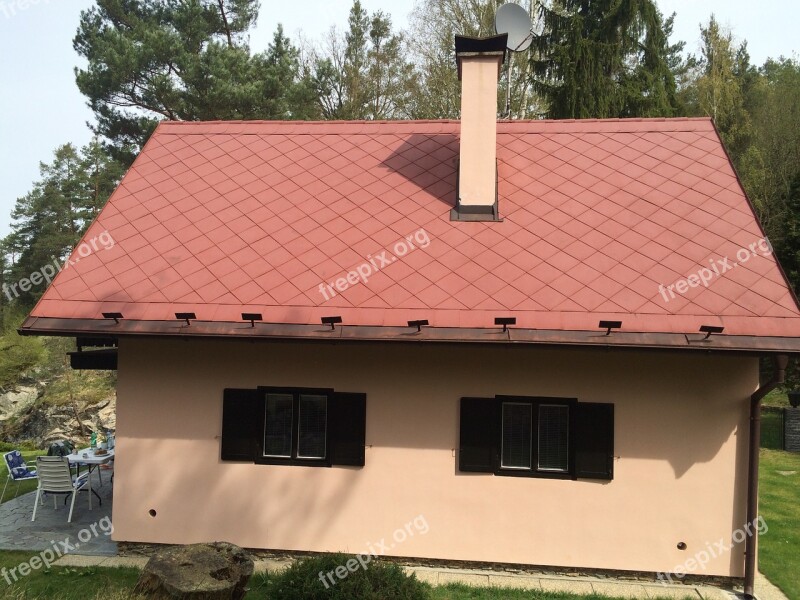 House Cottage Window Chimney Roof