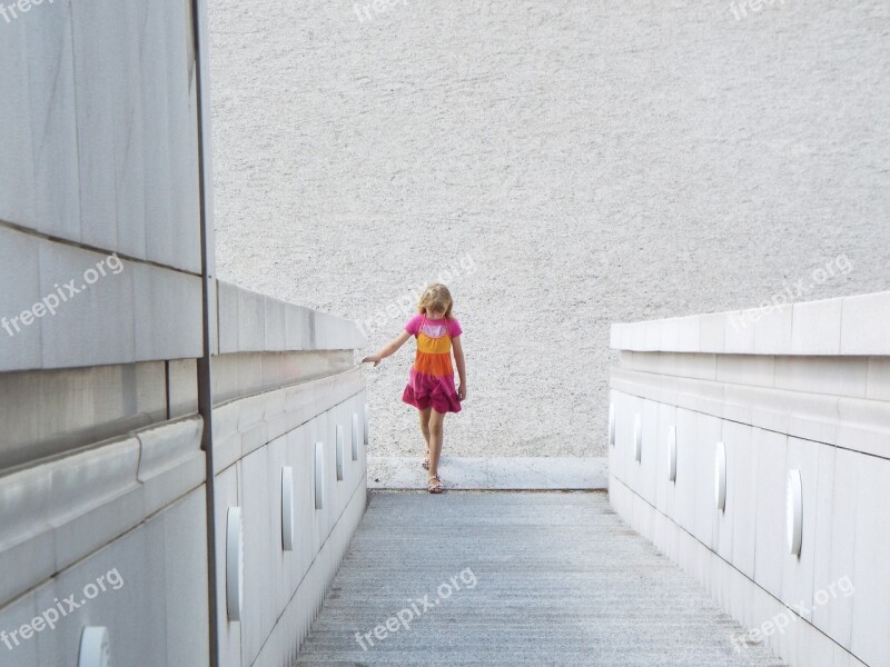 Federal Art Hall Stairs Girl Free Photos