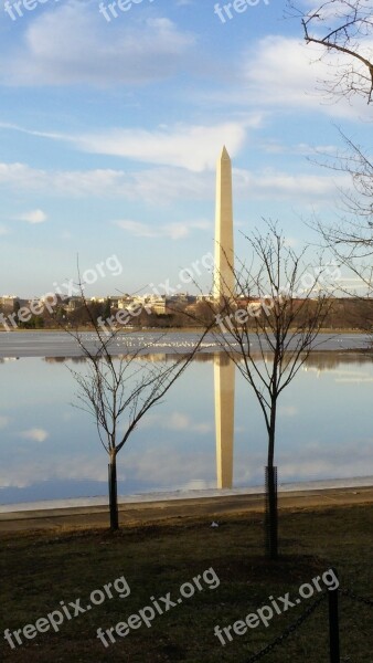 Dc Washington Dc District Of Columbia Tidal Basin Reflection